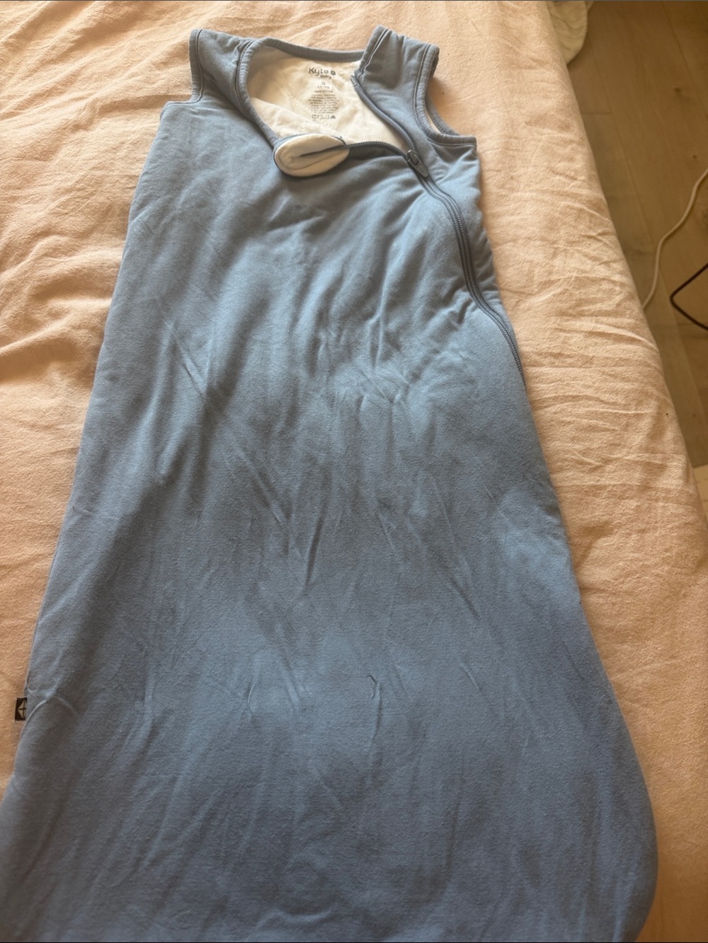 Kyte Baby Blue Sleeveless Baby Sleep Sack with Front Zip